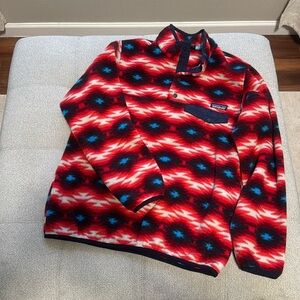 Patagonia Red and Blue Patterned Jacket